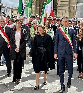 Il 25 Aprile in piazza XX Settembre a Pisa