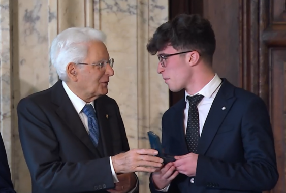 Lorenzo Benericetti insignito dal presidente Mattarella