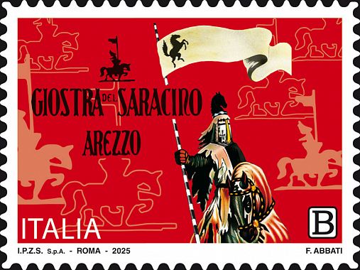 Il francobollo dedicato alla Giostra del Saracino